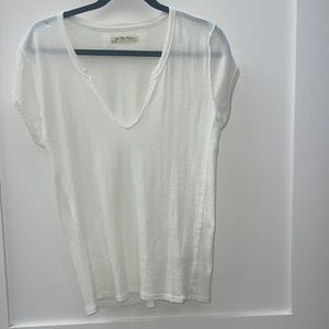 Free People We the Free Always Yours V Neck Tee in XL, Alibaster, like new